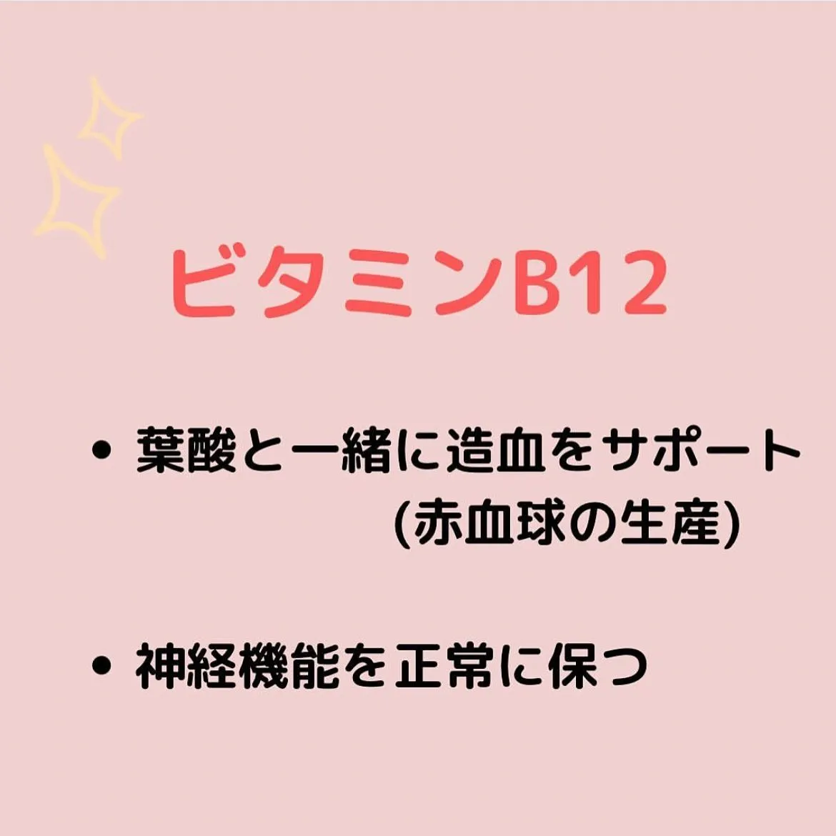 【ビタミンB12の働き  ゆりか】